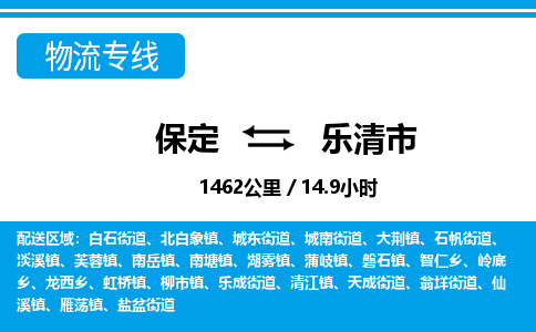 保定至樂清市貨運(yùn)專線：貨運(yùn)公司多長時間「幾天達(dá)到」