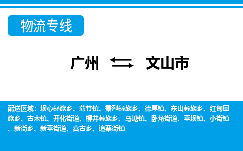 廣州到文山市物流公司|廣州至文山市貨運專線